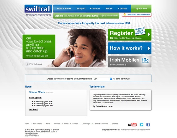 Website for Swiftcall