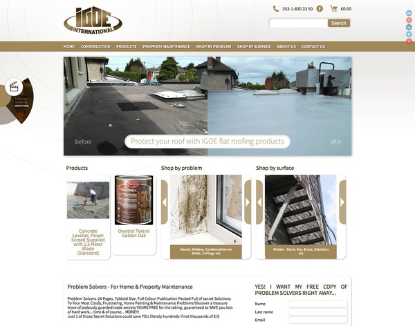 Website for Igoe International Ltd