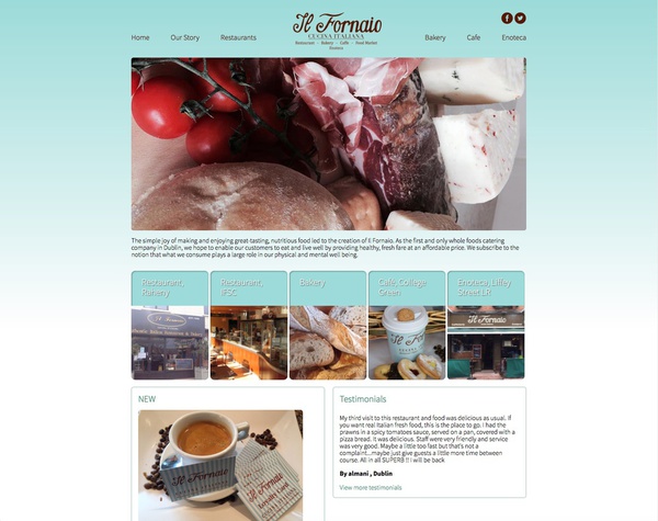 Website for IlFornaio