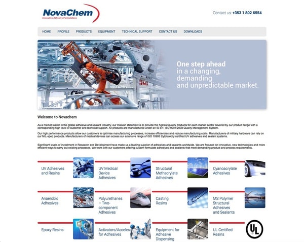 Website for Novachem Corporation ltd