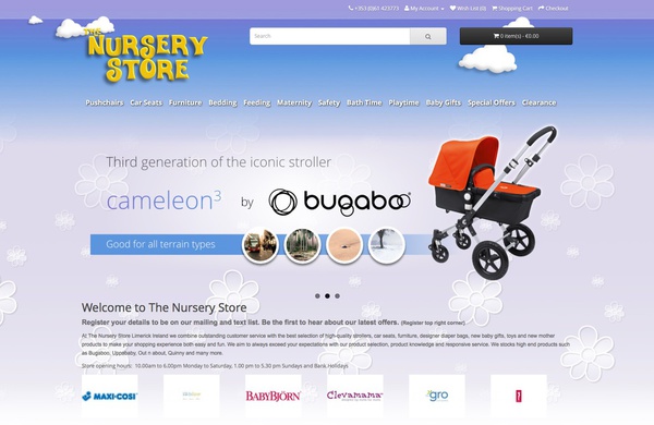 Website for The Nursery Store