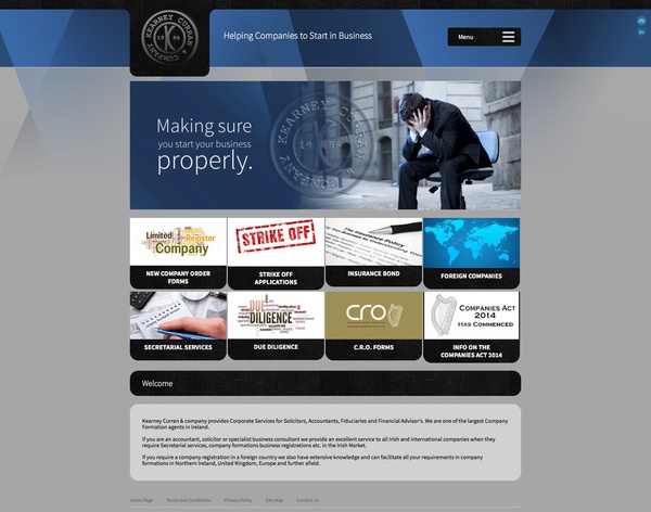 Website for Kearney Curran & Company