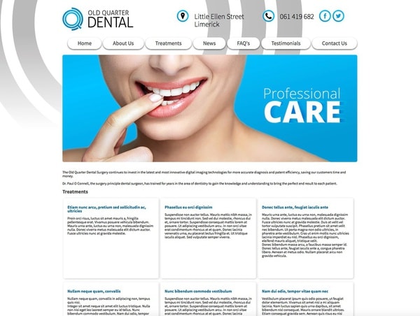 Website for Old Quarter Dental