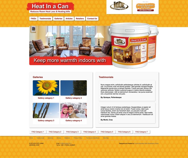 Website for Heat in a Can