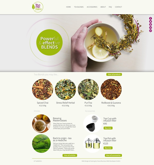 Website for Tea Me Slim