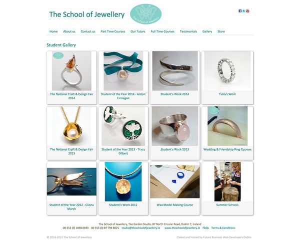 Website for The School of Jewellery Ireland