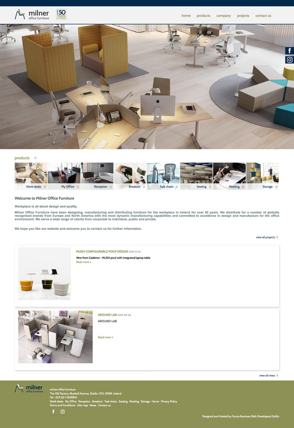 Website for Milner Furniture