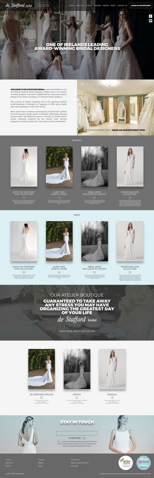 Website for Kathy de Stafford Bridal Wear