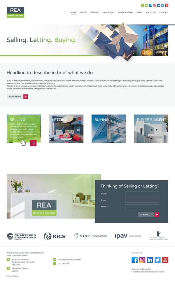 Website for REA Byrne & Quirke