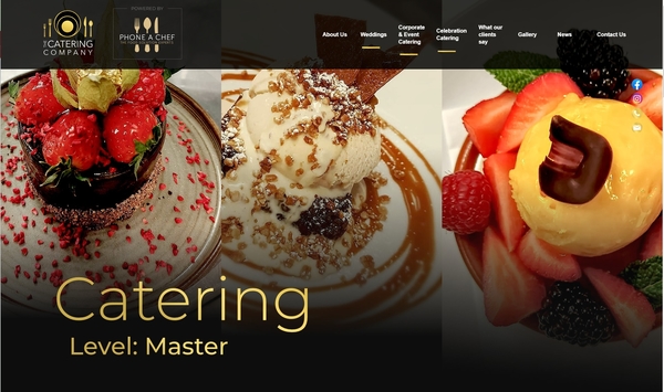 Website for The Catering Company